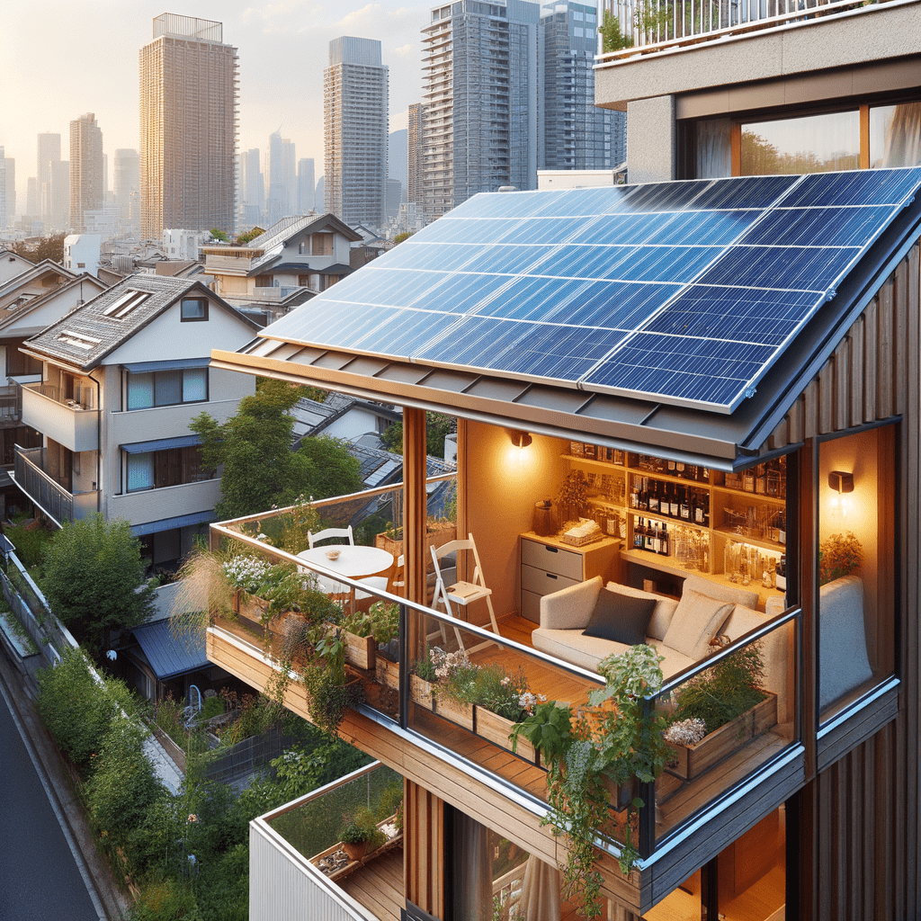 pannello solare sul balcone condominiale